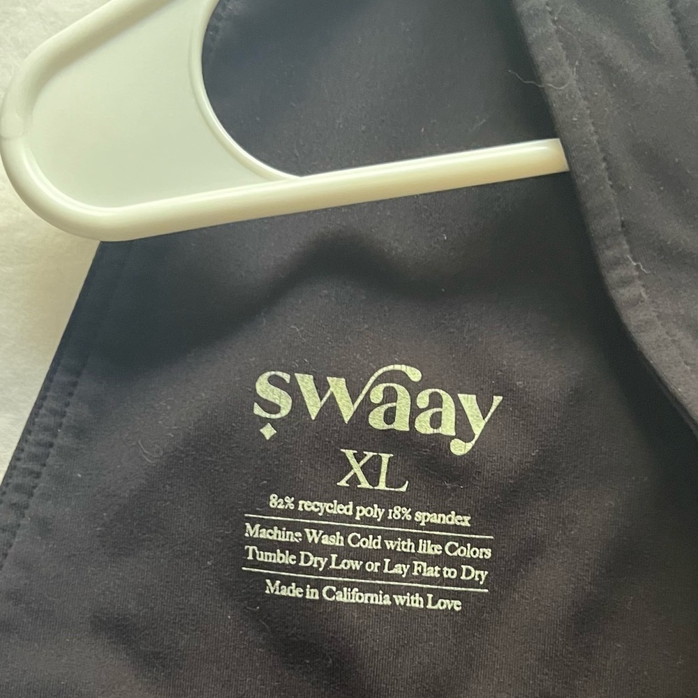 SWAAY Overall Jumpsuit in Black Eco-Friendly Adjustable Heart Zipper Pockets XL - Picture 12 of 12